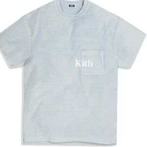 Kith Quinn Light Indigo Tee Shirt Pocket MSRP $75
